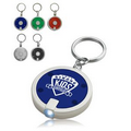 Round LED Flashlight Key Chain, Printed with 1 Color Print